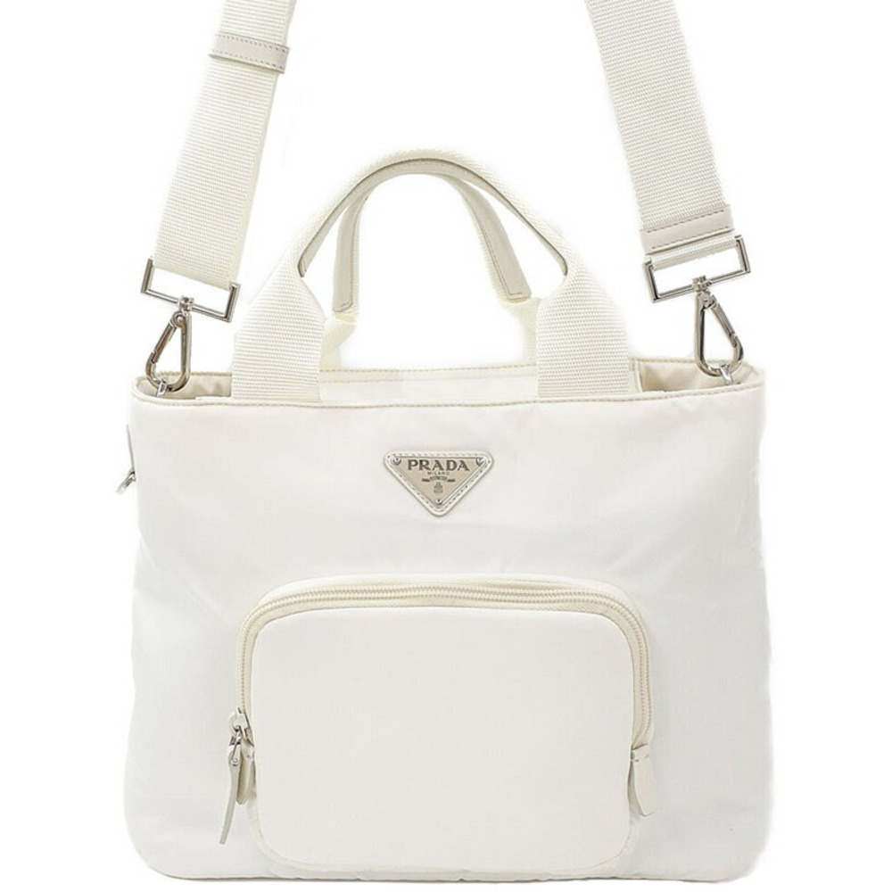 Prada padded nylon 2WAY tote bag white